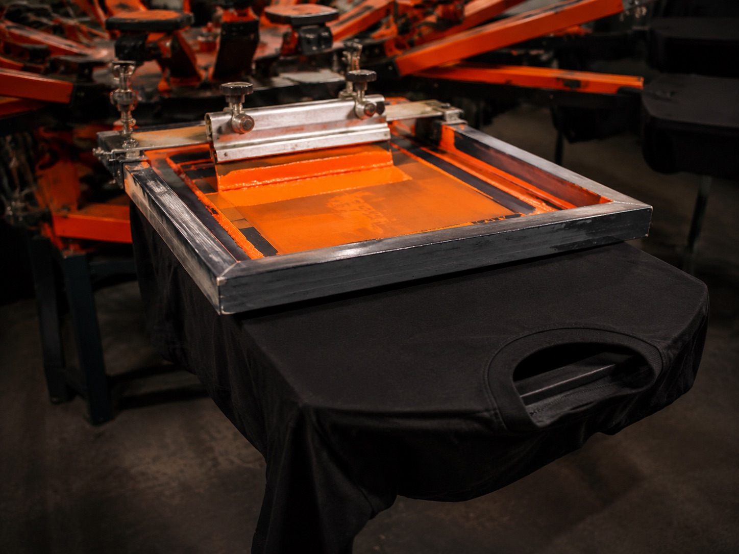 Screen Printing in progress at the Addahar factory
