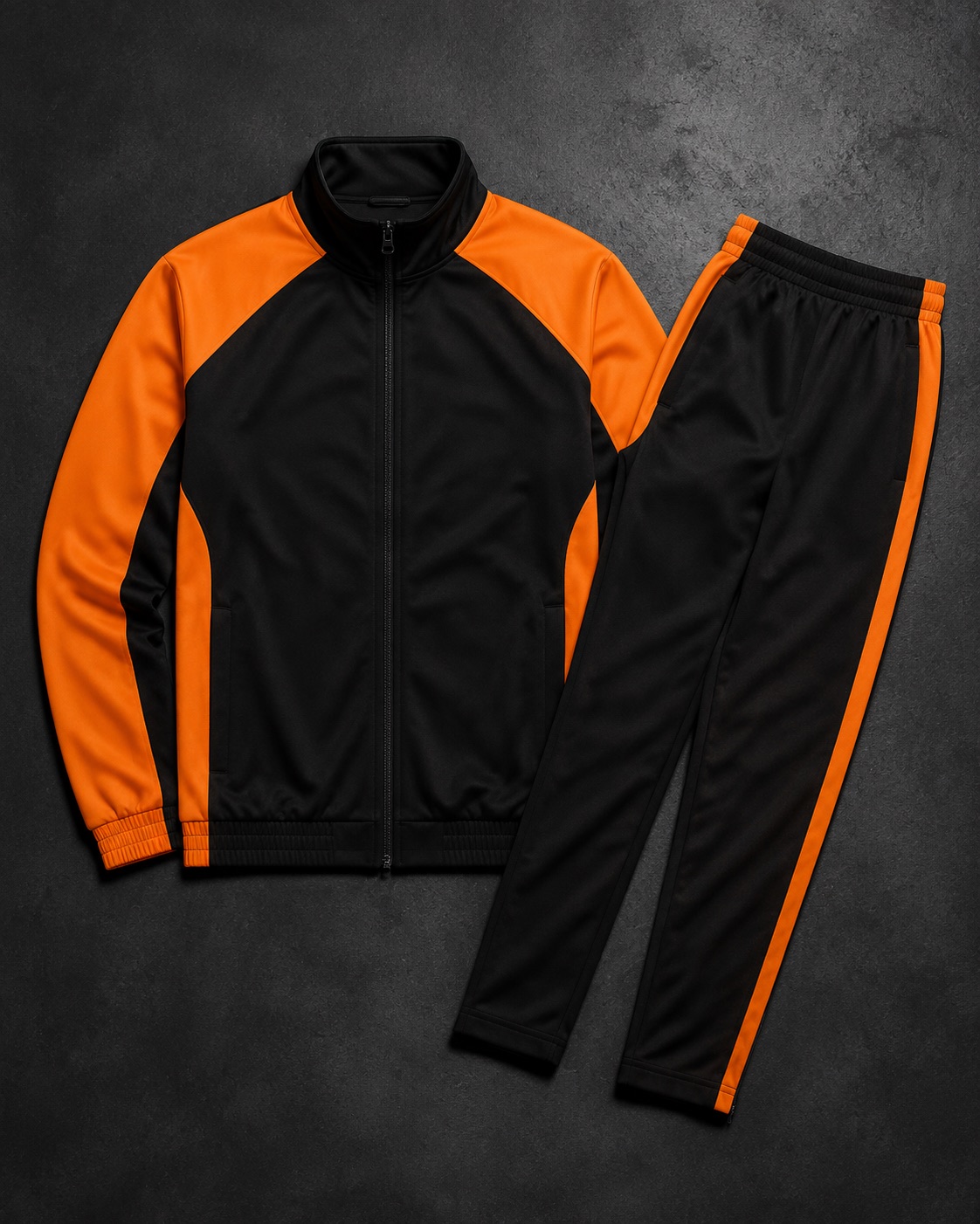 Matching field hockey tracksuit jacket and pants, flat lay