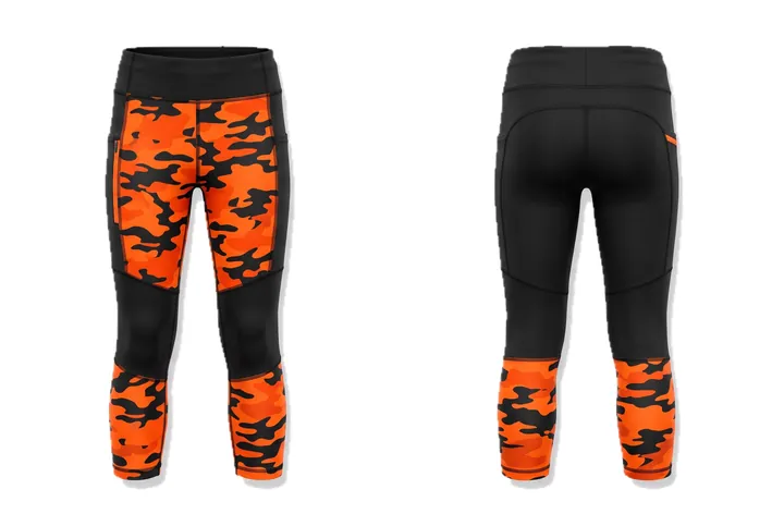 Camo Colour-blocked leg